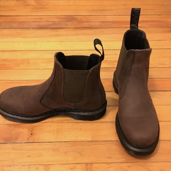 Dr Martens 2976 Gaucho Crazy Horse Brown Leather Chelsea Boots US Men's 10 - Picture 4 of 8